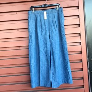 J. Crew Cropped Chambray Pants - NWT